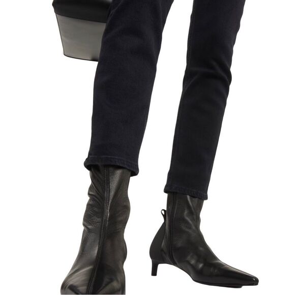 Agolde NWT Nico High Rise Black Slim Fit Cropped Denim Jeans - Picture 8 of 13